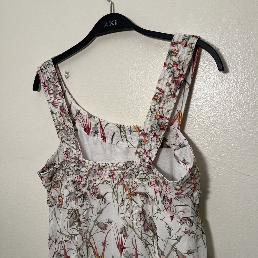 MAX STUDIO Floral Cottage Romantic Fairy Knee Length Asymmetrical Neck Dress- S - Picture 8 of 8